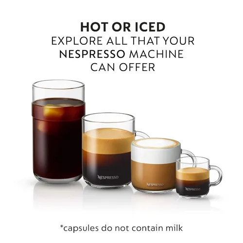 Vista 6 de Nespresso Cápsulas Vertuo, paquete variado, café tostado medio y oscuro, 30 cápsulas de café, prepara 7.8 onzas.