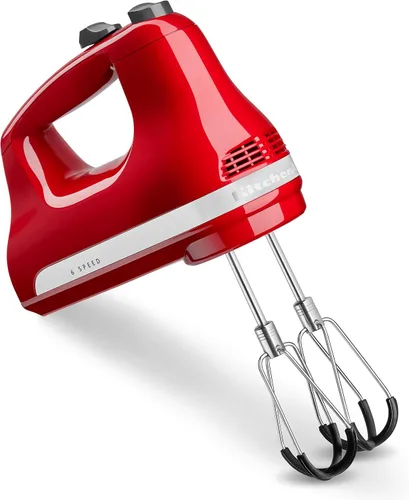 Vista 6 de KitchenAid Paquete de batidora de mano de 7 velocidades (KHM7210) con accesorio de batidor de borde flexible