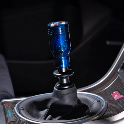 Vista 3 de Billetworkz Cosmic Space - Pomo de cambio de pistón compatible con Subaru 6 velocidades WRX: 2015-25 / STI: 2004-21, azul cósmico