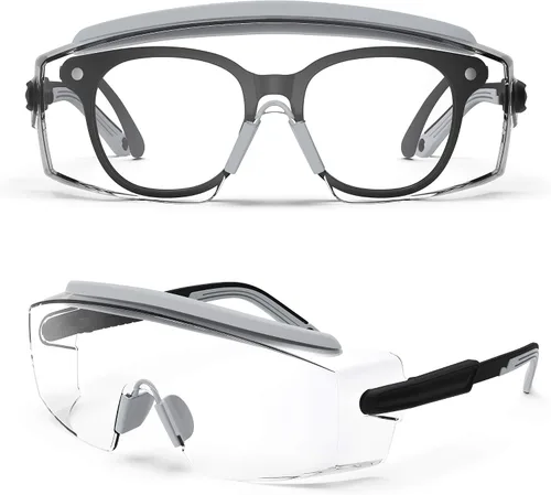 Vista 25 de Gafas de seguridad antivaho Gafas de seguridad sobre gafas protectoras con lentes antiarañazos ajustables