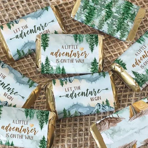 Vista 6 de Little Adventurer Baby Shower Mini Chocolate Candy Bar Wrapper Etiquetas – Wilderness Adventure Awaits – 42