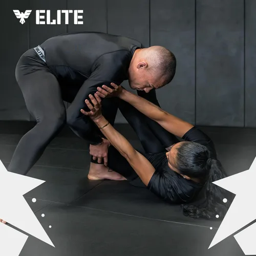 Vista 6 de Elite Sports Leggings BJJ Spats para hombre, los mejores pantalones de compresión Jiu Jitsu MMA sin Gi Spat para hombre