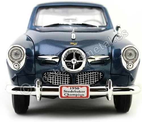 Vista 3 de Road Signature 92478bl 1950 Studebaker Champion Blue 1-18 modelo de coche fundido a troquel