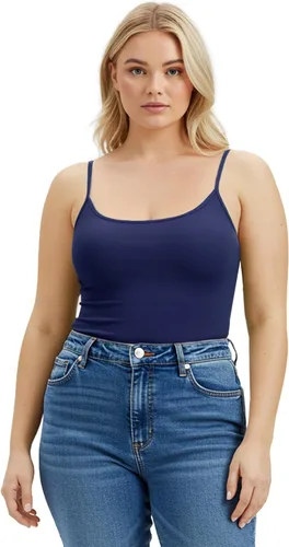 Vista 126 de Emmalise Camisola larga casual básica para mujer, con tirantes ajustables, top en capas