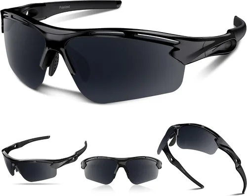 Vista 14 de Lentes de sol polarizados deportivos para hombres y mujeres, protección UV400 para correr, ciclismo, pesca, senderismo, TR90
