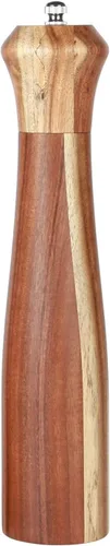 Vista 8 de KKC HOME ACCENTS Molinillo de pimienta de madera, molinillo de pimienta de madera, recargable, 10 pulgadas, madera de goma, molinillo de sal, núcleo