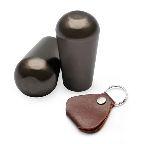 Vista 9 de MAXCHEER 2 puntas de interruptor de palanca de latón M3.5 LP de 3 vías con bolsa de púa de guitarra, perilla de interruptor de pastilla para Negro