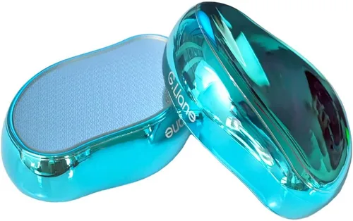 Vista 2 de Lima de pie de nanocristal removedor de callos – cristal de cristal pedicura cuidado de los pies, limpiador de pies sin dolor, uso seco y húmedo Azul