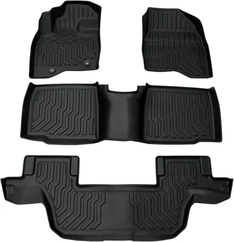 Vista 16 de Alfombrillas para todo tipo de clima para Ford Explorer 2011-2014 (no apto para asientos de cubo), tapetes para el piso de 1ª y 2ª y fila, 3D