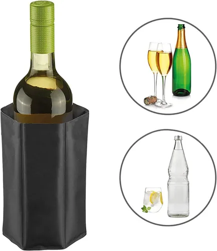 Vista 3 de Enfriador de vino reutilizable, enfriador de botellas de vino flexible, funda de paquete de hielo de vino que mantiene el vino fresco y refrescante