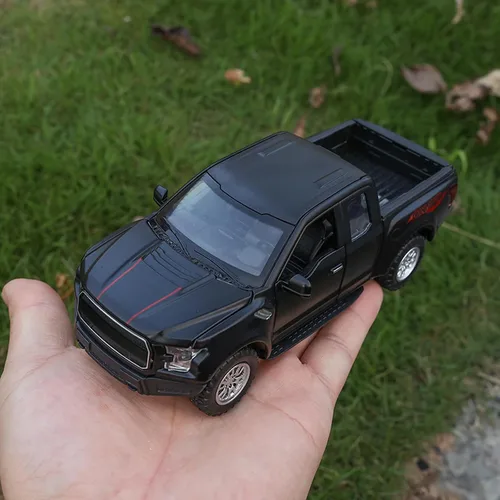 Vista 5 de SASBSC Camioneta de juguete F150 para niños de 3-8 años, camiones de juguete para niños de 4-7 años, modelo de camión de metal fundido a presión