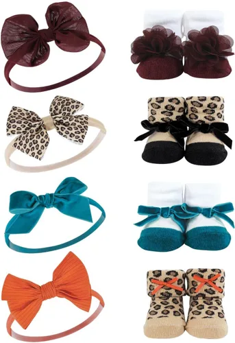 Vista 5 de Hudson Baby Conjunto de regalo de diadema y calcetines para niña Puntos rosados