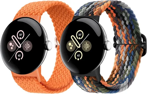 Vista 37 de Correas trenzadas Solo Loop compatibles con Google Pixel Watch 4, 3, 2, 1 de 1.61 pulgadas/1.77 pulgadas, correas elásticas ajustables de nailon