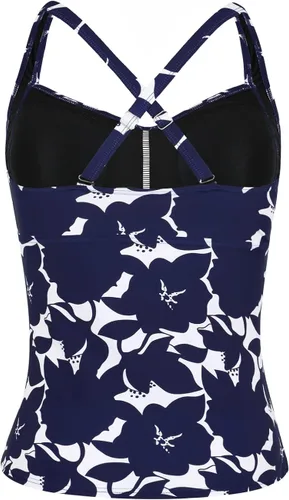 Vista 3 de Hilor Tankini para mujer, con control de abdomen, espalda cruzada, tankini