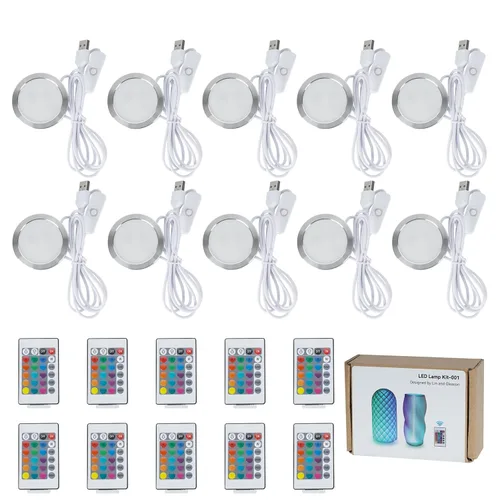 Vista 7 de 1 pieza de kit de lámpara LED RGB con control remoto 001, función de memoria de fallo de energía para impresoras 3D Bambu Lab Multicolor Makerworld