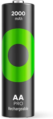 Vista 8 de GP ReCyko PRO - Batería AA de 2000 mAh NiMH, 1,2 V, paquete de 4 baterías recargables AA, diseñada para un rendimiento óptimo en dispositivos