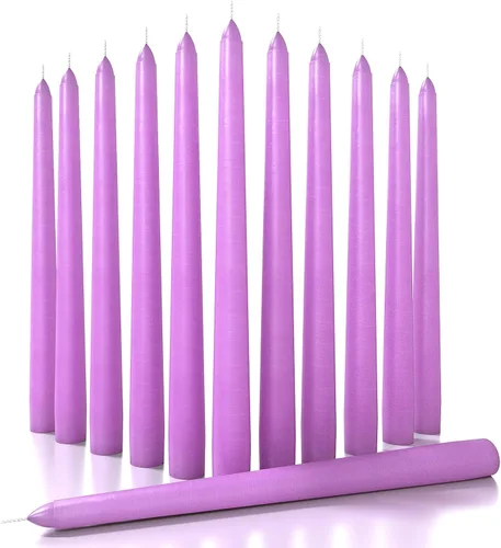 Vista 32 de CANDWAX Juego de 12 velas cónicas color naranja de 8 pulgadas, sin goteo, sin perfume, de larga duración, perfectas para fiesta de Halloween