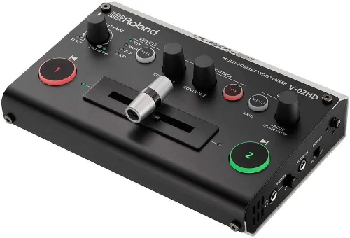 Vista 6 de Roland V-02HD PAC2 Micro Video Switcher Mixer Bundle con BOSS FS-6 Dual Footswitch, 2 cables HDMI y cable de teléfono TS de 1/4 pulgadas