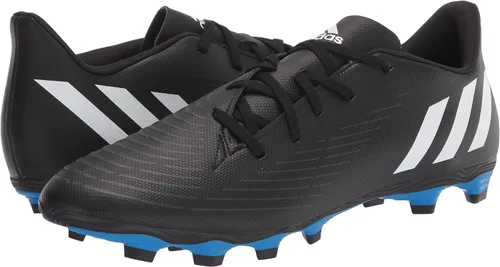 Vista 7 de adidas Unisex Edge.4 Flexible Ground Soccer Shoe, Core Negro-blanco-rojo vivo