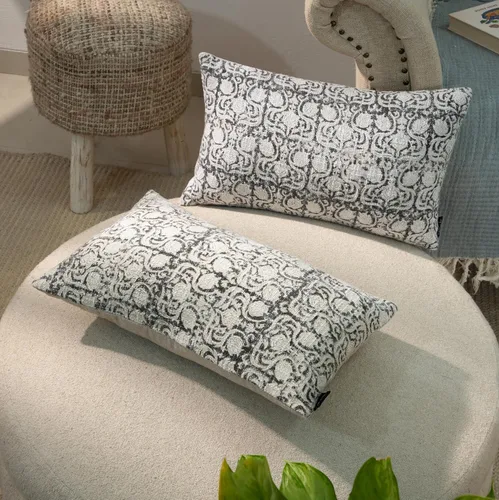 Vista 35 de Juego de 2 fundas de almohada decorativas de algodón indio vintage con estampado a mano (marrón ladrillo, 18 x 18 pulgadas (paquete de 2))