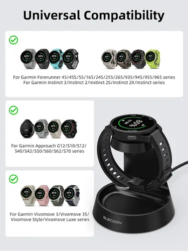 Vista 2 de Soporte de cargador de reloj para reloj Garmin Watch, soporte de cargador
