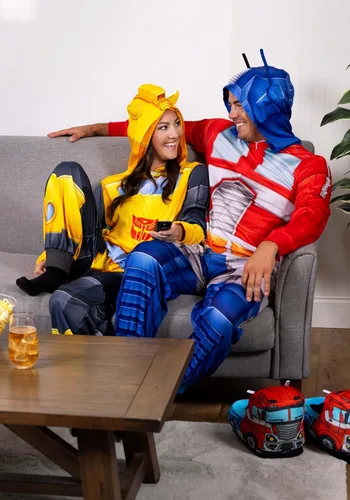Vista 4 de Fun Costumes Traje de Unión Transformers Bumblebee para adultos