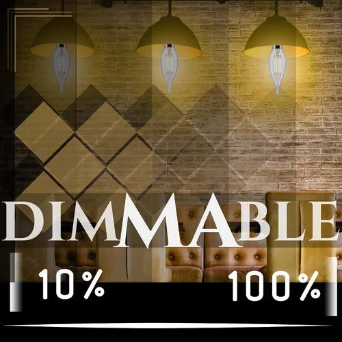 Vista 6 de Satco Bombillas LED transparentes para candelabros, 3 W, tipo CA10, blanco suave, 2700 K, 200 L, base de vela E12, regulables para comedor, lámpara