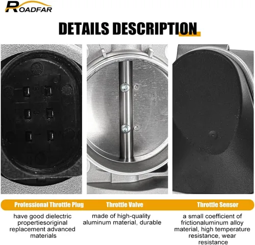 Vista 2 de ROADFAR Cuerpo del acelerador 408238424002Z 13547502445 S20072 675017 para BMW 330Ci 2001-2005 2001-2005 para BMW 330i 2001-2005 para BMW 333