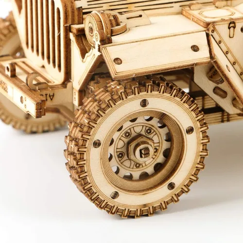 Vista 7 de ROKR Rompecabezas 3D de madera para adultos, modelo de auto mecánico - Kits de construcción de vehículos de bricolaje - Juguetes para ejercitar