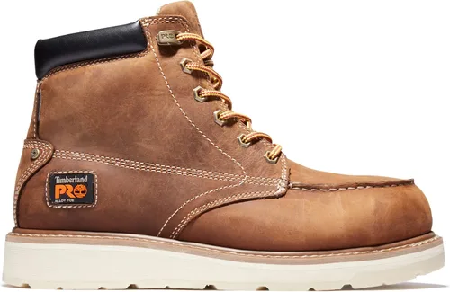 Vista 2 de Timberland PRO Gridworks - Botas de trabajo industriales impermeables con punta de seguridad de aleación de 6 pulgadas para hombre 2-Café dorado