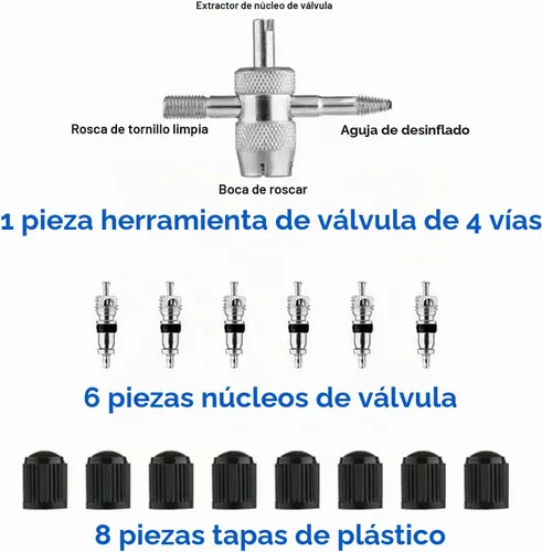 Vista 3 de Juego de herramientas para cucharas de neumáticos, kit profesional para cambio de neumáticos para moto de cross, motocicleta, silla de ruedas