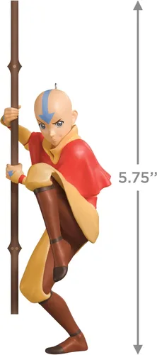Vista 4 de Hallmark Keepsake Adorno de Navidad 2025, Avatar: The Last Airbender Aang, Regalos de película