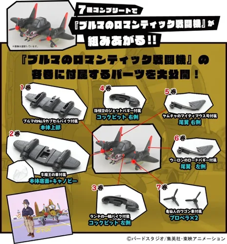 Vista 5 de Bandai Hobby Vol.5 Yamcha's Mighty Mouse Dragon Ball, Bandai Mecha Collection Hobby Vehicle