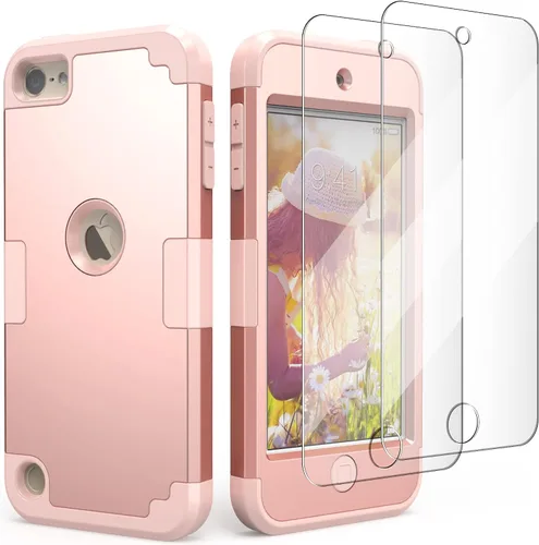 Vista 15 de IDweel - Funda para iPod Touch 7ª/6/5 Gen con 2 protectores de pantalla Negro