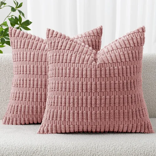Vista 16 de MIULEE - Paquete de 2 fundas de cojín decorativas de corduroy, modernas y boho, suaves, con rayas, decoración del hogar, sofá, sala de estar, sillón