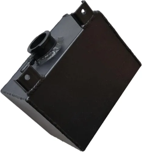Vista 2 de Nuevo tanque universal de depósito de refrigerante de botella de expansión de desbordamiento de aluminio con tapa NEGRO
