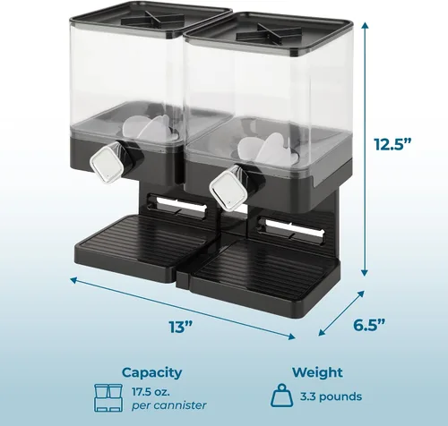 Vista 9 de Zevro Dispensador individual de comida seca edición compacta, Blanco