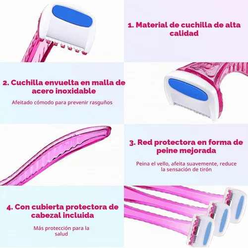 Vista 5 de Honoson - 30 piezas de maquinilla de afeitar de bikini para mujer, varios colores Colores surtidos