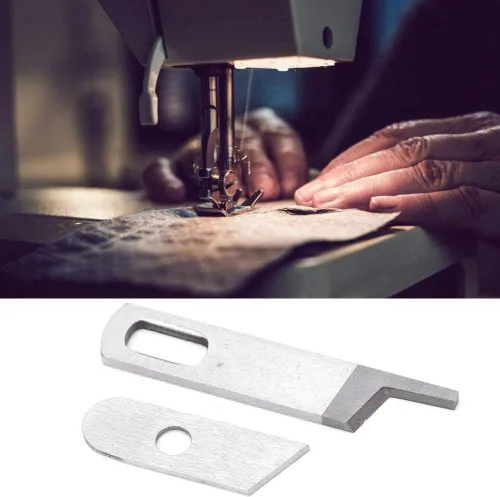 Vista 3 de Juego de 2 cuchillas para máquina de coser, multifunción, para el hogar, superior e inferior, apto para BABYLOCK SERGER BL202 BL302 BL400
