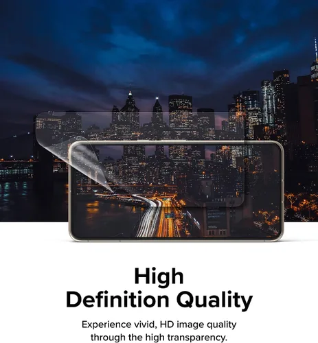 Vista 5 de Ringke Película doble fácil [protección de 4 capas] compatible con Google Pixel 8 Pro, revestimiento de reparación autocurable, cobertura completa