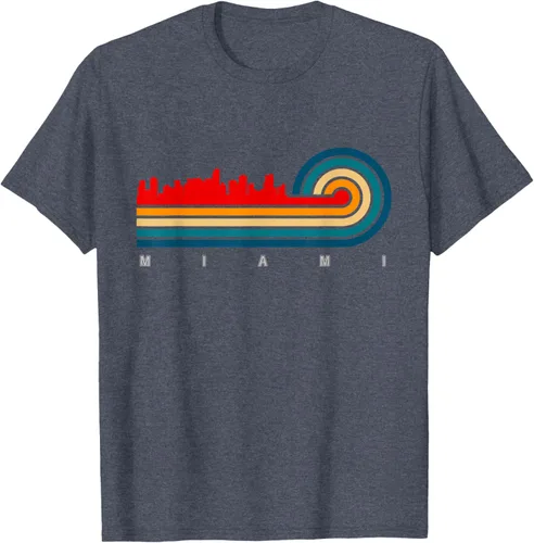 Vista 65 de Camiseta Retro City of Miami Florida, Negro