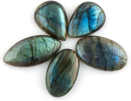 Vista 17 de 5pcs, Bulk Natural Gemstone Cabochon, Polished Flatback Stone, Wholesale Loose Cabs Supply, DIY Jewelry Making, Chakra Healing Crystal, Birthstone