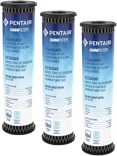 Vista 5 de Pentair OMNIFilter TO1 Filtro de Agua de Carbón, 10 Pulgadas, Cartucho de Filtro de Repuesto Estándar para Toda la Casa de Carbón Envolvente