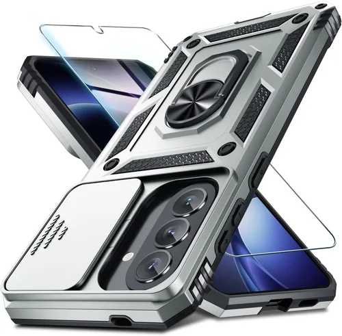 Vista 16 de Janmitta Funda compatible con Samsung Galaxy A16 5G/4G con Cubierta Deslizante Integrada para Lente de Cámara + Protector de Pantalla + Soporte