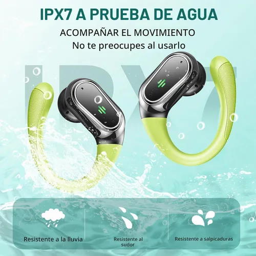 Vista 6 de Auriculares inalámbricos, auriculares Bluetooth 5.4 deportivos 2025, auriculares Bluetooth con micrófono de cancelación de ruido ENC, auriculares
