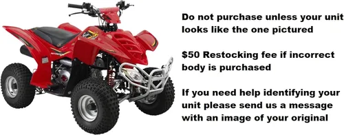 Vista 2 de Plástico para parachoques delantero RedCap ATV Quad para RedCat VX 150cc, Baja 90, Roketa, Yamoto 250cc, 110cc, 125cc (Negro)