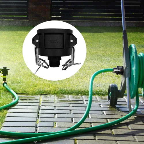 Vista 5 de 275 330 galones IBC Tote Fittings Adaptador de drenaje de tanque de asas IBC para manguera de jardín Camlock Manguera de agua de jardín Cerradura