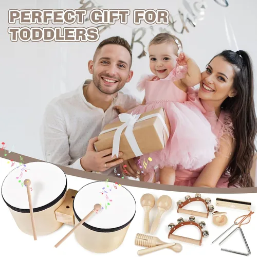 Vista 5 de Vanplay Juego de Batería para Niños - Juguetes para Regalos de Niños de 2 3 Años, Instrumentos Musicales para Niños Pequeños de 2-4, Regalos