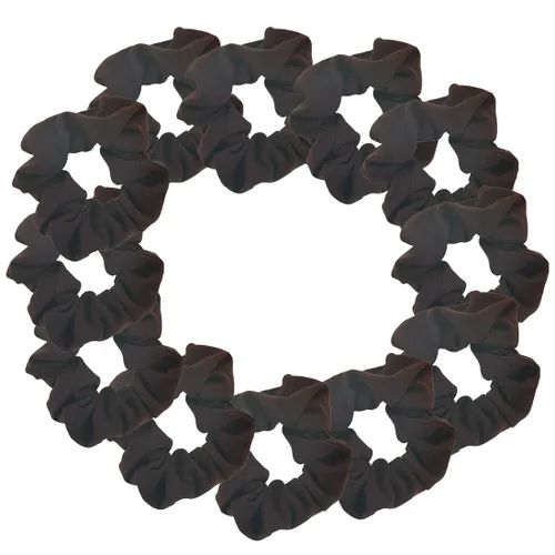 Vista 35 de Motique Accessories Scrunchies para mujer, paquete de 12, color negro