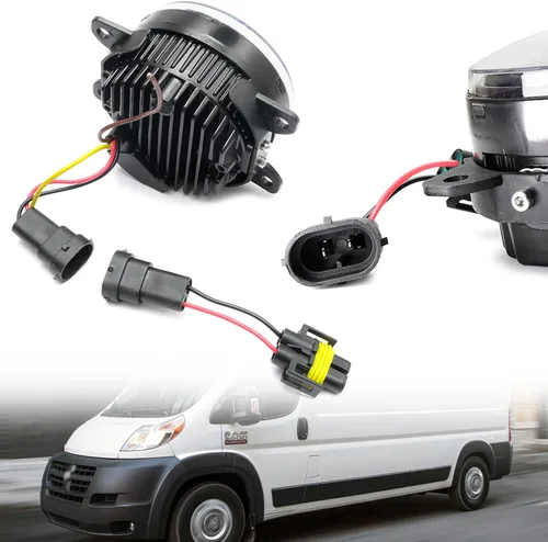 Vista 5 de Conjunto de lámpara antiniebla LED de repuesto para Ram Promaster 1500 2500 3500 2014-2023 Switchback ámbar blanco DRL Lámparas de conducción